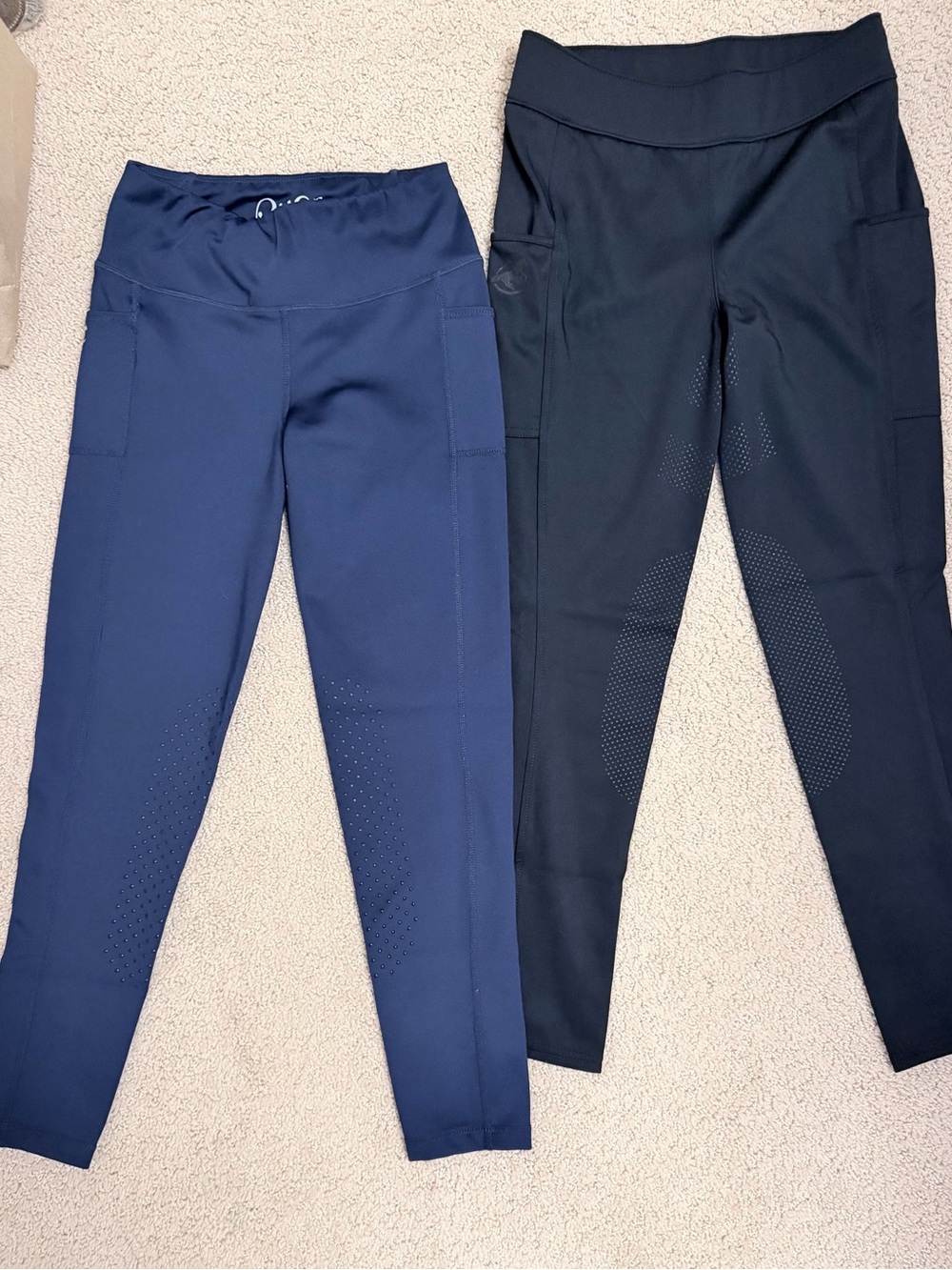 Two Pairs of Girls Pull on Horseback Riding Pants